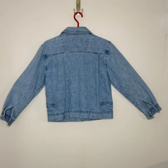 Bill Blass Light Blue Jean Jacket 100% Cotton Size M - Picture 10 of 16